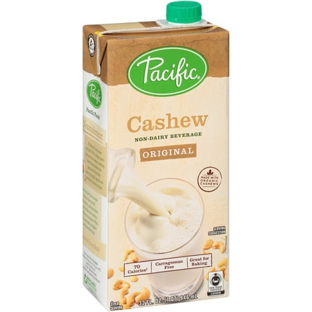 (2 pack) Pacific Foods Cashew Original Beverage, 32 fl (Best Cashew Milk Brand)
