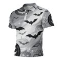 thumbnail image 4 of Men's Halloween Shirts Pumpkin Candy Print Henley Fashion T Shirt Spider Graphic Short Sleeve Spooky Vintage Tees M, 4 of 5
