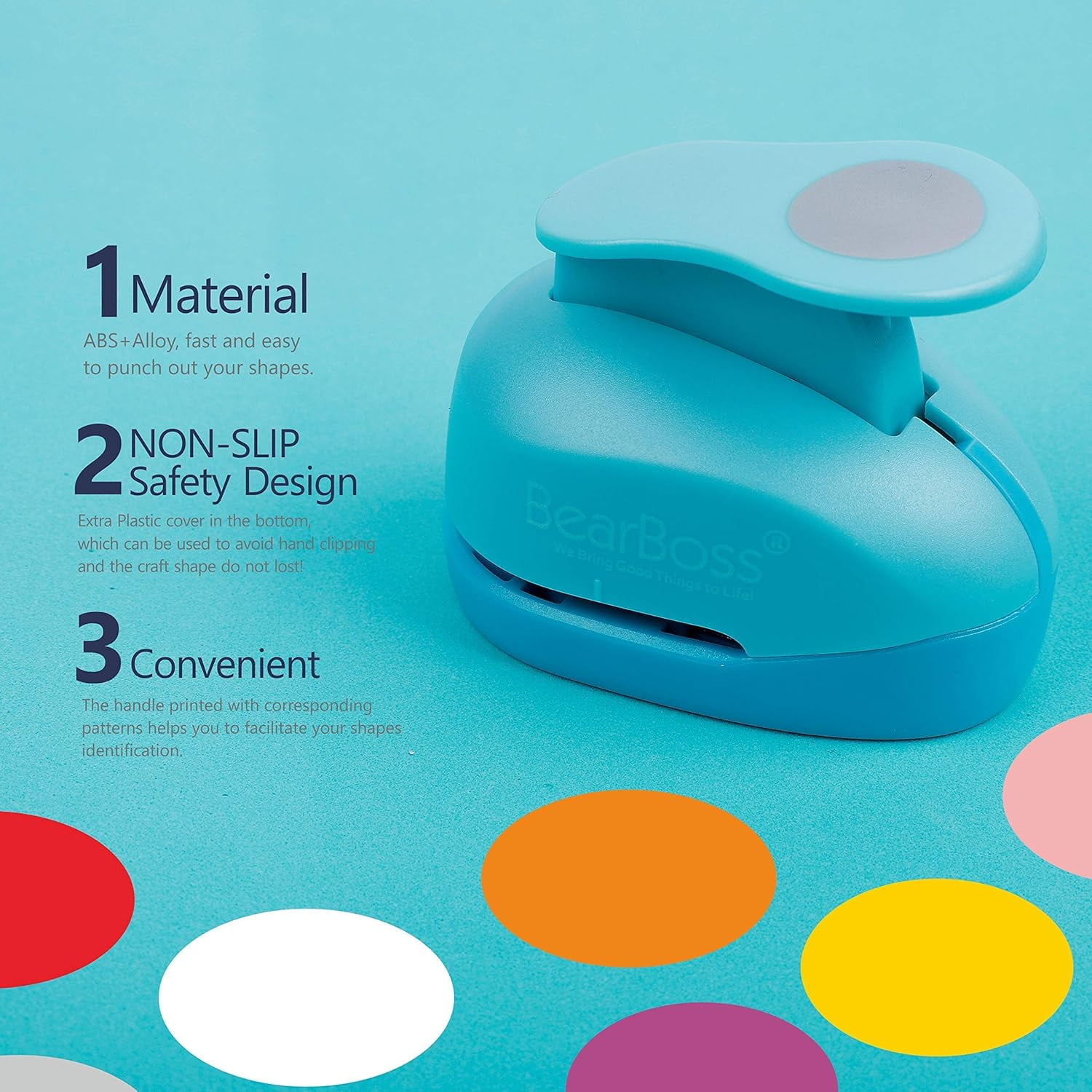 6 Craft Hole Punch Shapes 1 Inch Paper Punches for Crafting Handmade Scrapbooking Punches Mix Shapes Designs for Kindergarten Teacher Office Supplies by