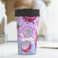 thumbnail image 6 of Picia Dragon Fruit Pattern 500ml Carry Insulated Coffee Mug, Stainless Steel Travel Mug with Hidden Handle, Leak-Proof for Car, Office, Home, and Outdoor Use, 6 of 8