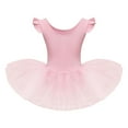 thumbnail image 3 of IBTOM CASTLE Toddler Kids Girls Ruffle Flutter Sleeve Ballet Dance Tutu Skirted Leotard Ballerina Dancewear 3-4 Years Pink, 3 of 9