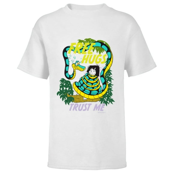 Disney The Jungle Book Free Hugs Trust Me - Short Sleeve T-Shirt for Kids - Customized-White