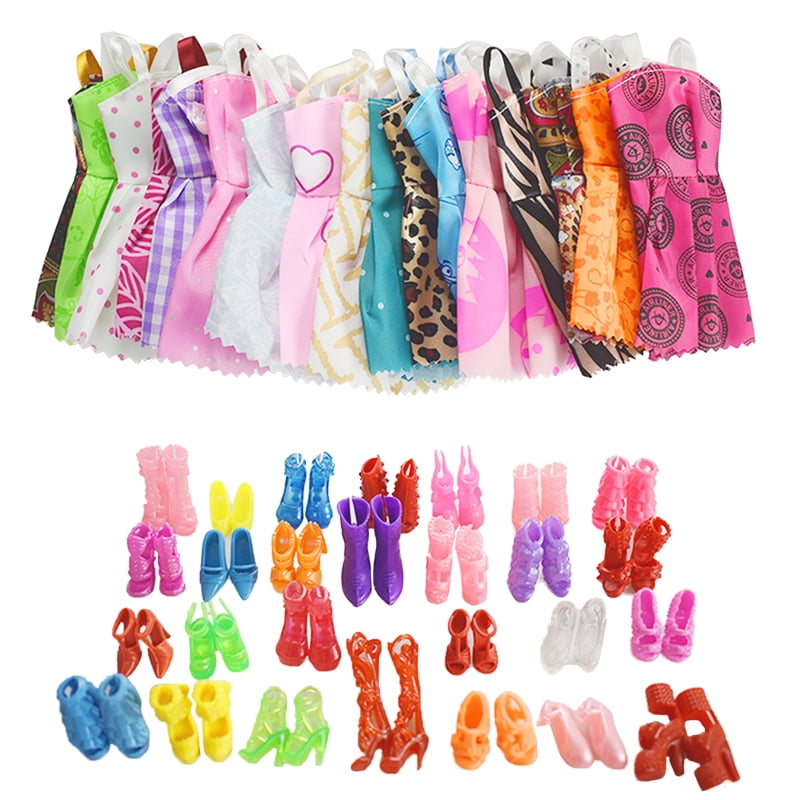 Randomly 40 Pairs Doll Shoes Assorted Colorful Heels for s Outfit Dress v!