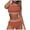 Brown, variant on EHQJNJ Blue Swimsuit Two Piece Swimsuit for Women Top High Waisted Bikini Sets Sporty Color Block Bathing Suit Racerback Swimsuits for Women Micro Bikini Extreme