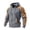Grey, variant on SBYOJLPB Men's Casual Solid Color Hooded Half-Zip Fitness Leisure Sport Pocket Long Sleeve Top