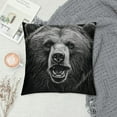 thumbnail image 2 of JEUXUS 3D Bear Throw Pillow Covers Abstract Animal Sketch Artwork Pillow Covers Soft for Living Room Western Jungle Wildlife Home Decor Cushion Case Pillowcase, 2 of 5