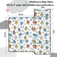 thumbnail image 5 of Robot and Wrenches White Pattern Teens Toddler Nap Mat with Pillow, Sleeping Mat Bag for Preschool Daycare 50"x20", 5 of 6