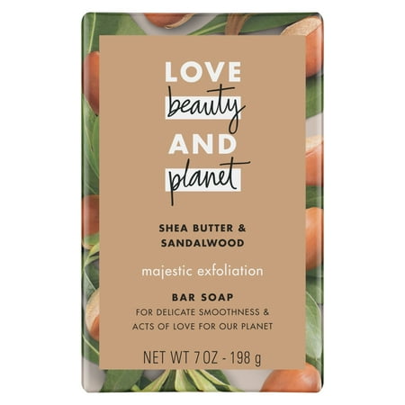 Soaps Shea Butter Soap - Love Beauty And Planet Majestic Exfoliation Bar Soap Shea Butter & Sandalwood 7 oz
