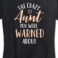 thumbnail image 3 of Instant Message - Crazy Aunt - Women's Short Sleeve Graphic T-Shirt, 3 of 6