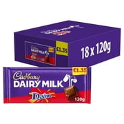 Cadbury Dairy Milk Daim Chocolate Bar 120g (pack of 18)