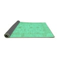 thumbnail image 2 of Ahgly Company Indoor Round Oriental Turquoise Blue Traditional Area Rugs, 4' Round, 2 of 4