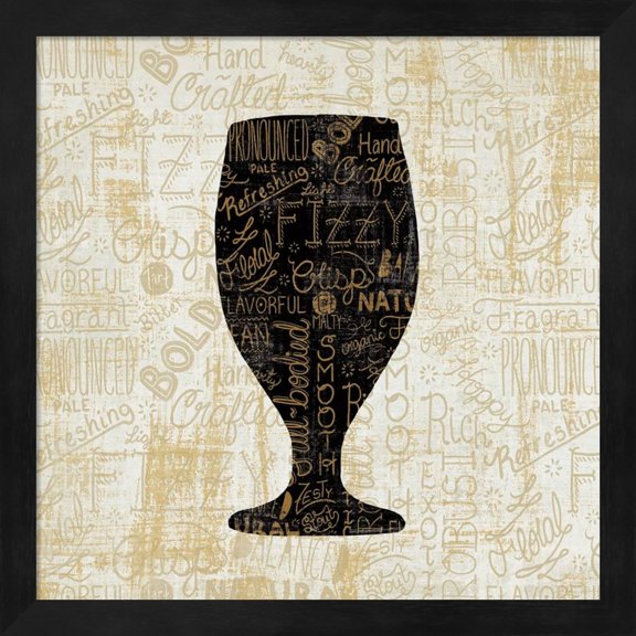 Cheers for Beers Goblet by Cleonique Hilsaca, Framed Wall Art, 13.25W x 13.25H