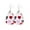 Red-Pink, variant on Openpig Valentine's Day Leather Earrings for Women Lightweight Faux Leather Teardrop Dangle Earrings Heart-Shaped Print Drop Earrings Set Valentine Day Gift for Girlfriend