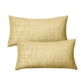 thumbnail image 3 of Home Soft Things Textured Velvet Pillow Covers (Set of 2), - Almond Buff - 14" x 26", 3 of 5