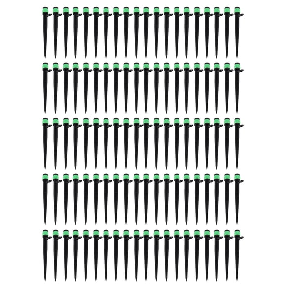 100 Uds emisores de goteo pulverizador de goteros de flujo de agua ajustable de 360 grados para sistema de riego de cama de césped de Patio 13cm/5,1 pulgadas verde