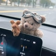 thumbnail image 6 of Plush Bear Car Ornaments Car Dashboard Auto Interior Decorations Screen Dec E0Q0, 6 of 8