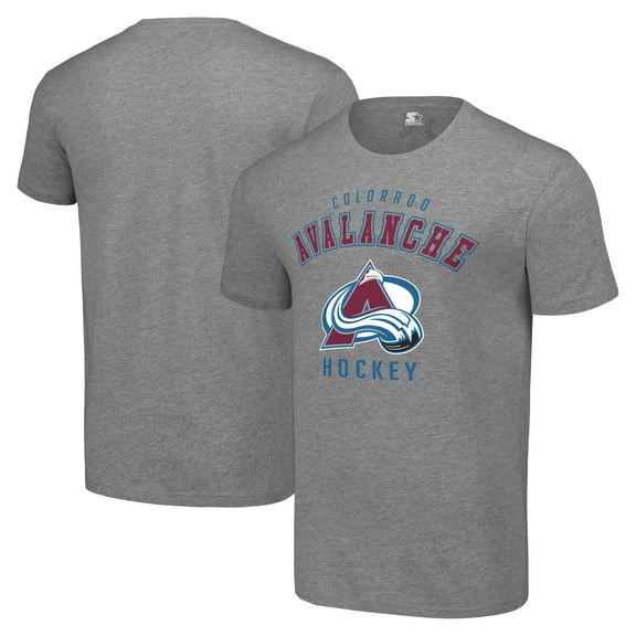 Men's Starter Heather Gray Colorado Avalanche Logo T-Shirt