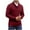 c01Red, variant on USNSM Men's Dressy Cable-Knit Sweater Solid Color Long Sleeved Buttoned Mock Neck Pullover for Fall and Winter Green S