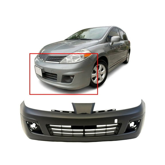 DCP PrimedFront Bumper Cover Fascia Replacement for 2007-2012 Nissan Versa
