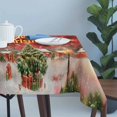 thumbnail image 4 of Red Green Christmas Table Cloth Waterproof Tablecloths, Winter Snowflakes Xmas Trees Village Tablecloth Dining Table Cover for Kitchen Party Tabletop Outdoor, Rectangle Tablecloth 54x108 Inch, 4 of 9
