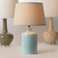 thumbnail image 2 of Eden Home Transitional Glass Jar Table Lamp with Tapered Shade in Light Blue, 2 of 3