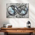thumbnail image 2 of Elephant Stock World Hemispheres Map Wall Art - Horizontal Canvas Wall Art - Living Room Wall Decor - Map Canvas - Blue And Black Decor - 24" x 16", 2 of 4