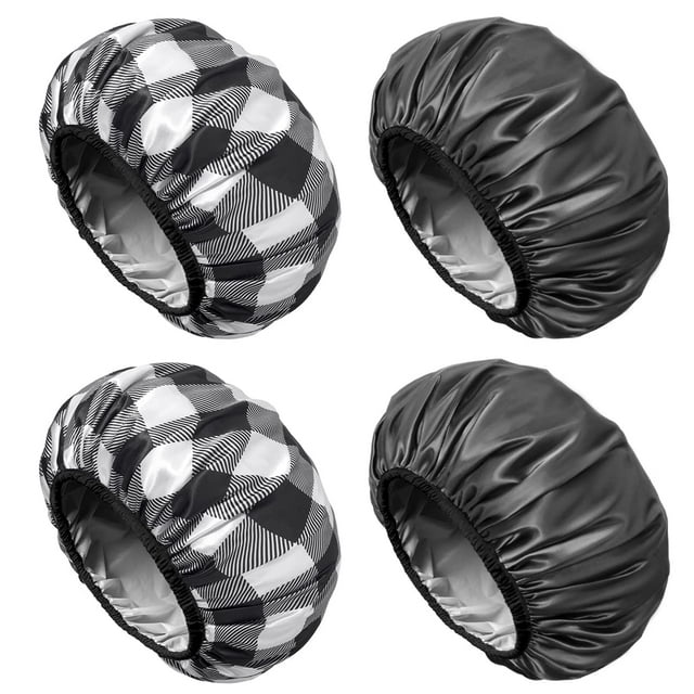 Gorro de ducha Aquior, paquete de 4 unidades, grande, para mujer, pelo largo, impermeable