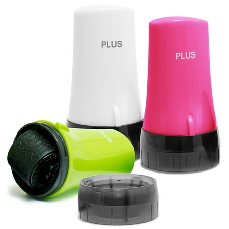 6 Pack Clear Stamp - Identity Theft Prevention Security Stamp ADVANCED Roller Multi-Color 3 Pack White, Green and Pink Mask out Private Information (60246)