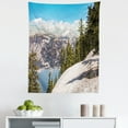 thumbnail image 1 of Nature Scene Tapestry, Clear Blue Crater Lake with Snowy Mountains and Cloudy Sky Wild Landscape, Fabric Wall Hanging Decor for Bedroom Living Room Dorm, 5 Sizes, Multicolor, by Ambesonne, 1 of 1