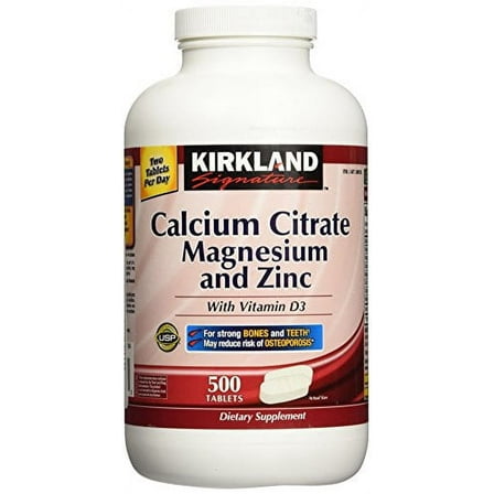 Kirkland Signature Calcium Citrate 500mg (500 Tablets)