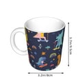 thumbnail image 2 of Yiaed Cartoon Dinosaur Print Ceramics Coffee,Large Handle Design,Extra Large Tea and Coffee Cup for Office and Home Mugs, 2 of 6