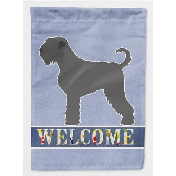 Black Russian Terrier Welcome Flag Garden