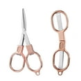 thumbnail image 2 of XYRSRUW Folding Scissors, Compact Stainless Steel Travel Scissors with Key Ring, Lightweight Miniature Pocket Scissors for Everyday Use(Rose Gold), 2 of 6