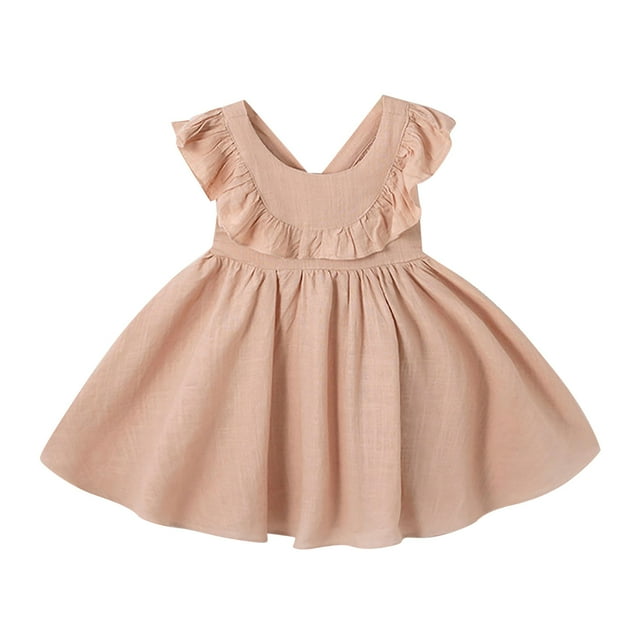 Toddler Girls Spring Summer Casual Dress A-Class Outfit with Sandals Size 0-3 Years