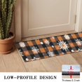 thumbnail image 3 of Orange and Black Plaid Christmas Snowflake Pattern Door Rugs,Washable Non Slip Door Mats Indoor,Decorative Door Mats,Entry Mat Indoor for Entrance,Bedroom,Kitchen,Bathroom,16"x47", 3 of 6