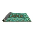 thumbnail image 2 of Ahgly Company Indoor Round Persian Turquoise Blue Traditional Area Rugs, 3' Round, 2 of 4