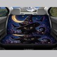thumbnail image 4 of COEQINE Halloween Car Seat Cover Full Set, Car Seat Protector for Women Men, Auto Front & Back Seat Cover Universal Fit for SUV Sedan, Black Cat Witch Moon Star, 4 of 5