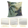 thumbnail image 4 of YINGXI  Palm Tree Throw Pillow Cushion Cover, Coconut Trees on Tropical Beach Caribbean Coastline Ocean Summer, Decorative Square Accent Pillow Case, Yellow Green 20x20in, 4 of 5