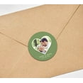 thumbnail image 4 of Darling Souvenir Round 45 Pcs Heart Custom Photo Labels Save The Date Stickers Personalized Bride Groom Names And Date Envelope Seals - Green, 4 of 4