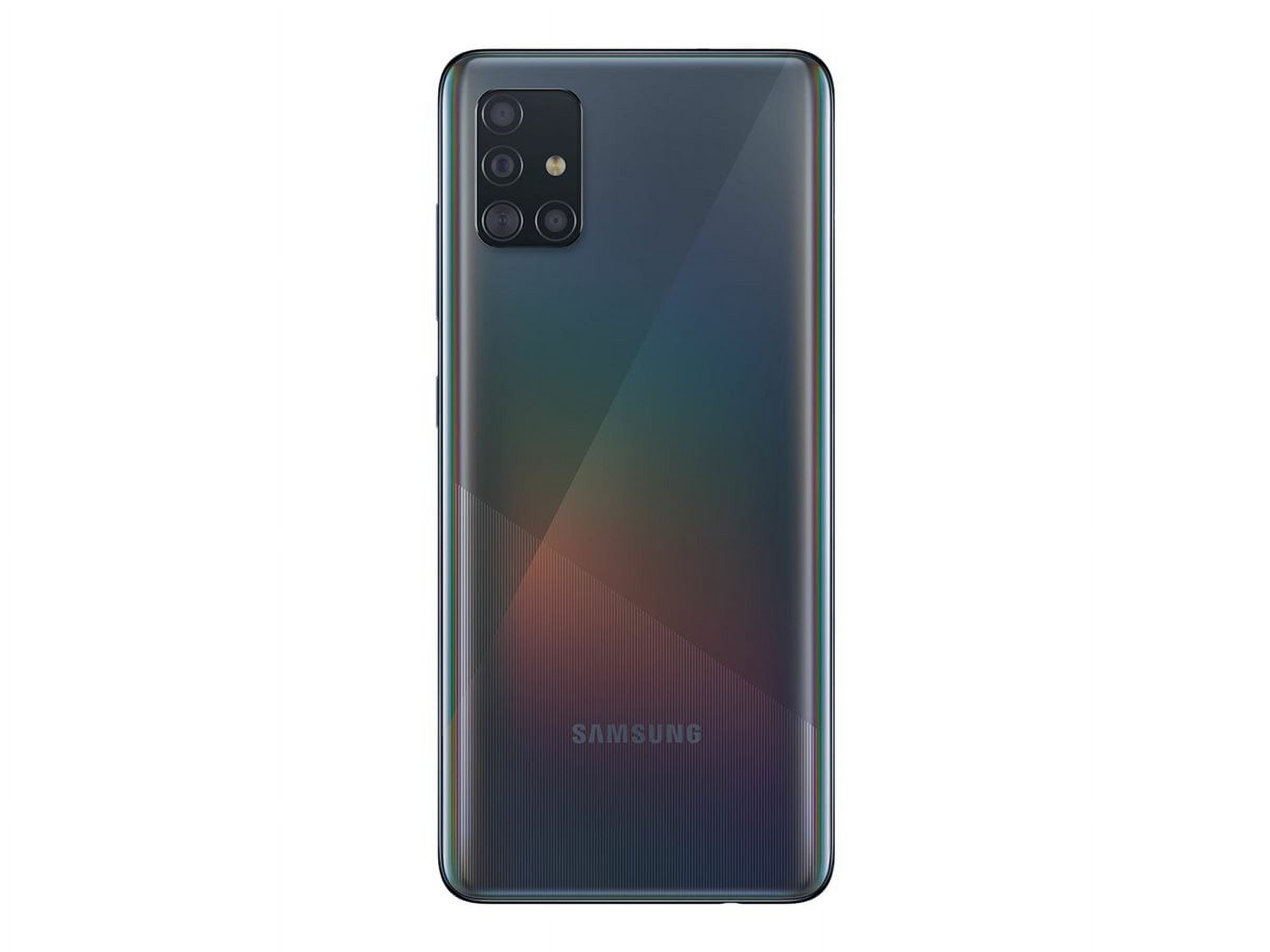 Samsung Galaxy A51 - Smartphone - 4G LTE - 128 GB - microSD slot - 6.5" - 2400 x 1080 pixels - Super AMOLED - RAM 4 GB (32 MP front camera) - 4x rear cameras - Android - Sprint - Prism crush black - image 4 of 7