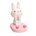 thumbnail image 4 of Cute Rabbit Phone Holder Adorable Mobile Stand for Desk, Stable Cellphone Rack for Home Office, Charging, Meetings, Video Viewing Pink Bunny, 4 of 4
