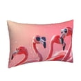 thumbnail image 2 of Binfone Cool Flamingos Sunglasses Scene Standard Size Pillowcase, Long Staple Pure Cotton Envelope Closure Pillow Cover (Pillow core not included),14"x20", 2 of 7