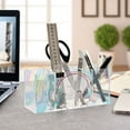thumbnail image 4 of Cinnamoroll Sit on Cloud Wear Headphone Acrylic Pencil Pen Holder Cup 4 Compartments Desktop Organiser 7.87"x2.78"x3.54", 4 of 7
