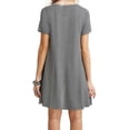 thumbnail image 2 of Vestido tipo camiseta holgado, sencillo, informal, para mujer, 2 of 3