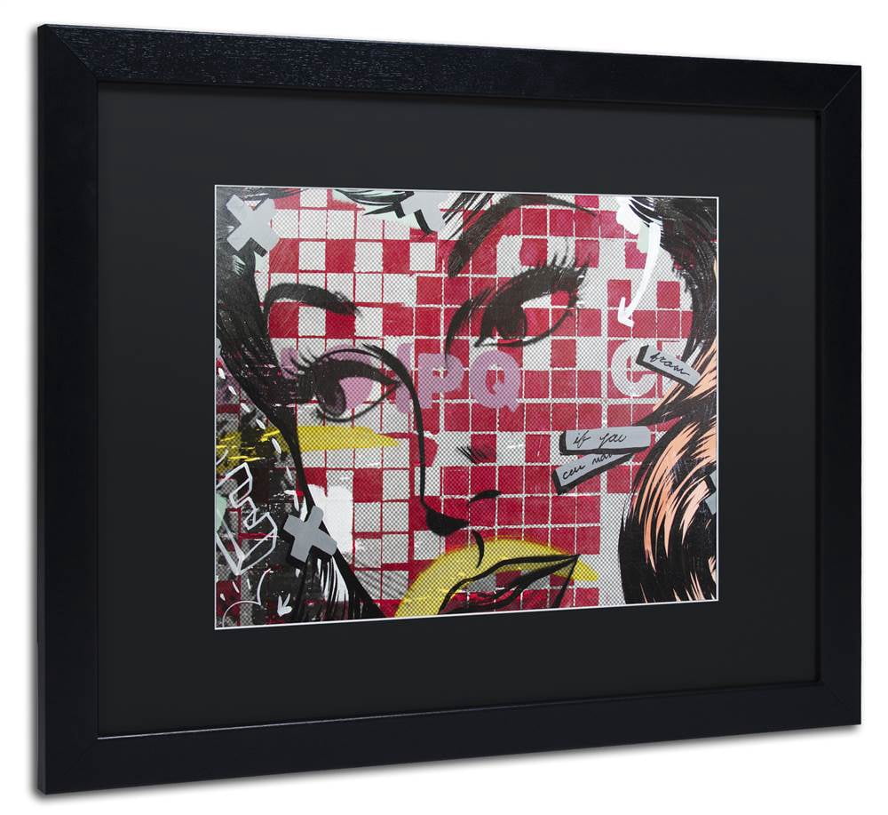 Trademark Fine Art "If You Can" Canvas Art by Dan Monteavaro Black Matte, Black Frame