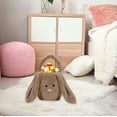 thumbnail image 5 of Easter Decorations Easter Bunny Basket Personalized Brown Plush Easter Egg Basket With Long Ears Soft Tote Bags for Easter Egg Hunt Candy & Gift Storage,Holiday Party Favors & Daily Use, 5 of 9
