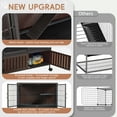 thumbnail image 5 of HABUTWAY 33''H Metal Large Ferret Cage, Rolling Chinchilla Cage, Critter Nation Cage, Indoor Wooden Pet Crate Furniture, 5 of 8