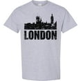 thumbnail image 3 of Inktastic London England City Skyline with Grunge T-Shirt, 3 of 5