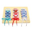 thumbnail image 1 of Cordones de zapatos Zapatillas de deporte para niños Juguete de cordones Cómo atarse los zapatos Cordones de madera para practicar Cómo atarse los zapatos Aprender a atarse los zapatos, 1 of 3