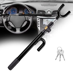 CARTMAN Steering Wheel & Pedal Lock, Black Anti-Theft